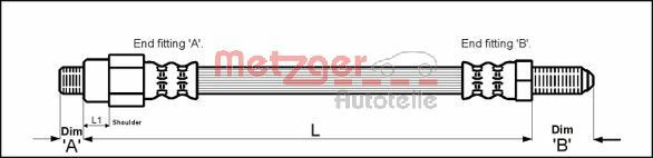 METZGER Bremsschlauch